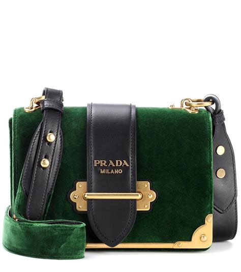 prada cahier bag green velvet|prada cahier leather.